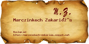 Marczinkech Zakariás névjegykártya